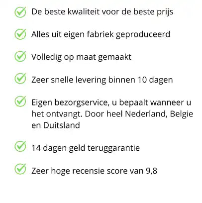 Productvoordelen in het Nederlands.
