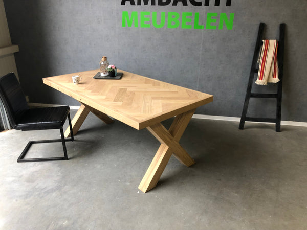 Eiken Visgraat Tafel Hoogeveen