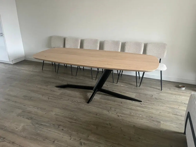 Deens Ovale Eiken tafel Assym