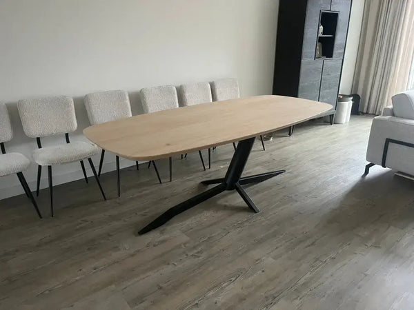 Deens Ovale Eiken tafel Assym