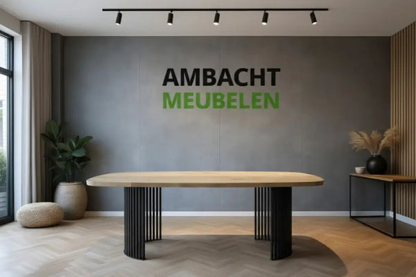 Deens Ovale Eiken tafel Halve Maan Poten