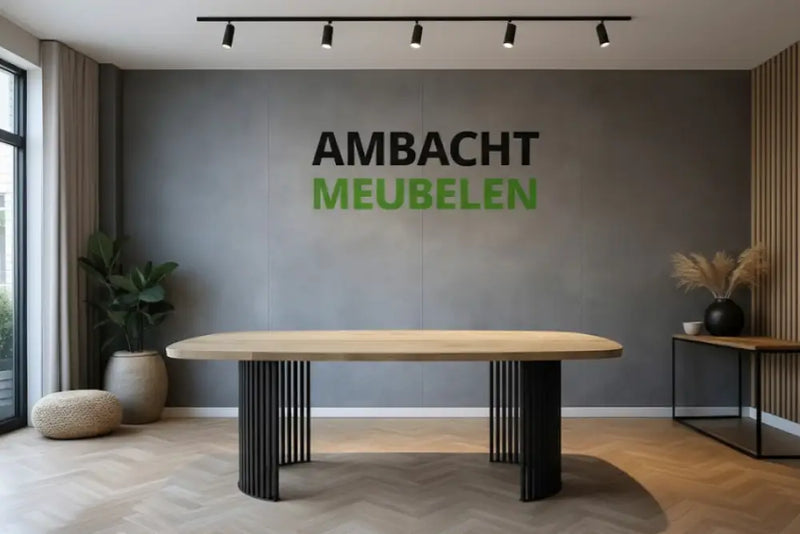 Deens Ovale Eiken tafel Halve Maan Poten