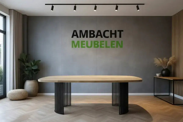 Deens Ovale Eiken tafel Halve Maan Poten