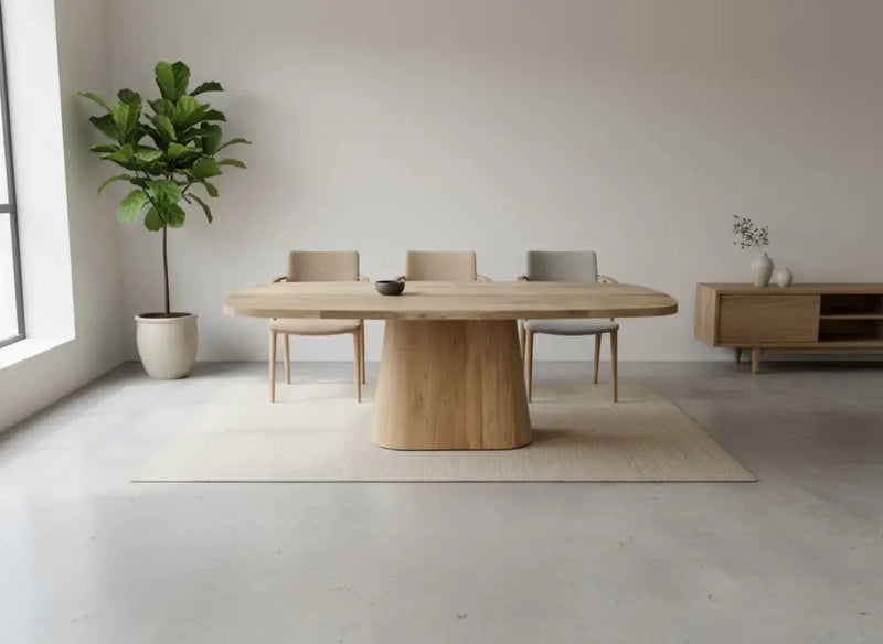 Deens Ovale Eiken tafel Ovale Trechter Eiken