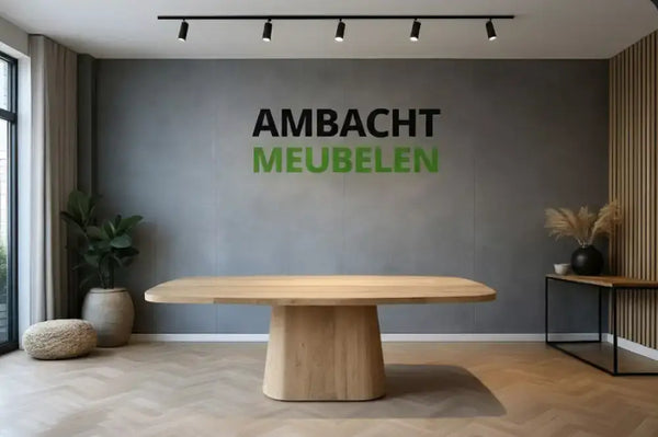 Deens Ovale Eiken tafel Ovale Trechter Eiken