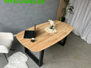 Deens Ovale Eiken Tafel U poten 10x5 cm