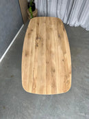 Deens Ovale Eiken Tafel X poten 8x2 hoge knik