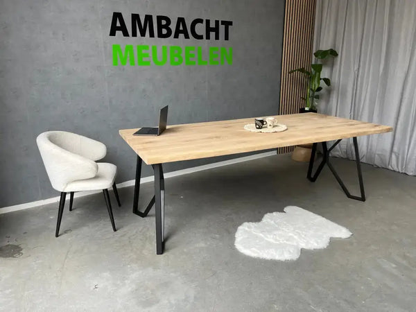 Eiken Boomstamtafel 3D Vlinderpoten