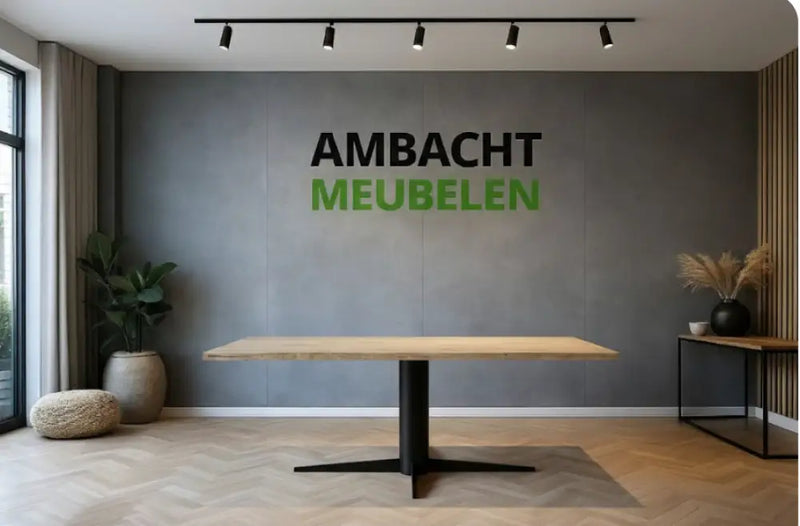 Eiken Boomstamtafel Bistro Plat