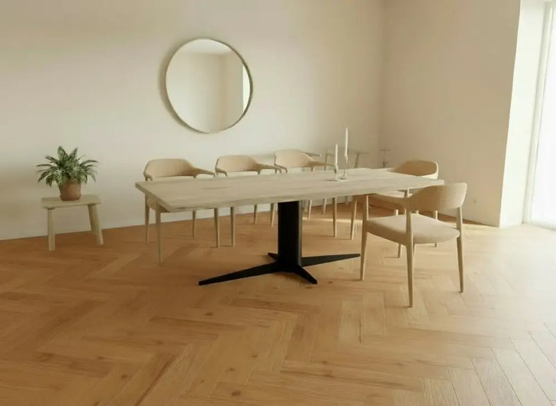 Eiken Boomstamtafel Bistro Plat