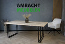 Eiken Boomstamtafel Dubbele U-strip