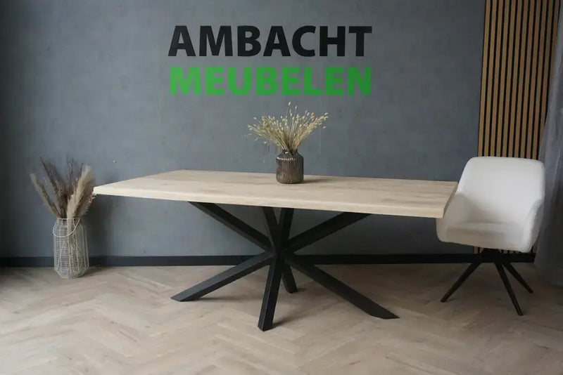 Eiken Boomstamtafel Matrix Diamant Klein