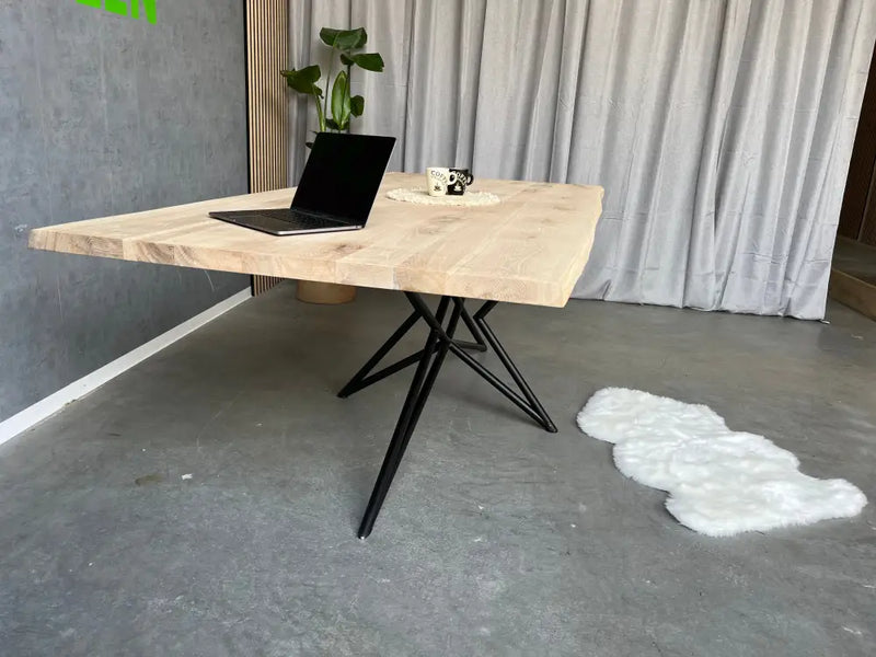 Eiken boomstamtafel Matrix Ster
