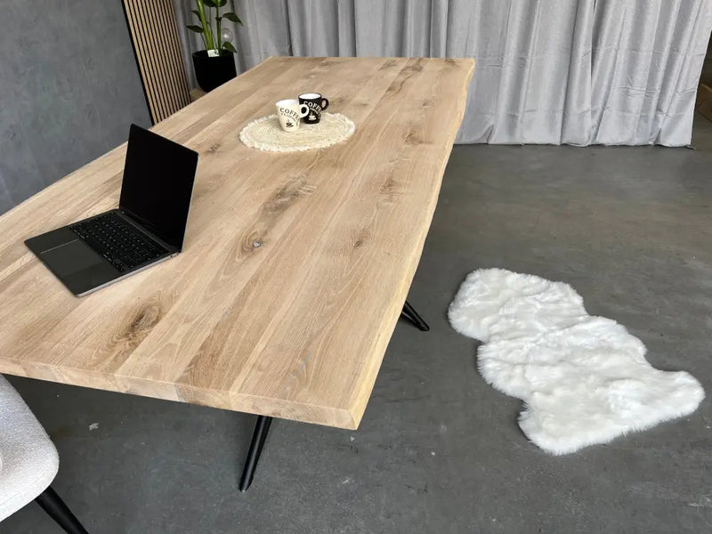 Eiken boomstamtafel Matrix Ster