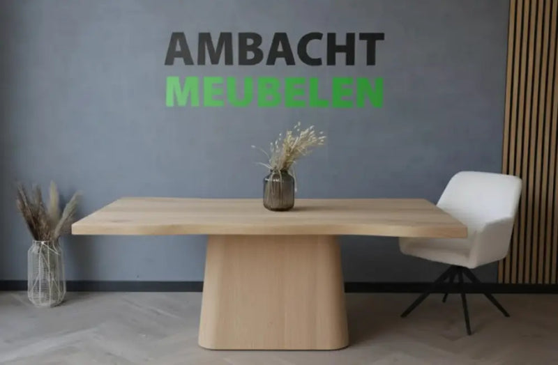 Eiken Boomstamtafel Eiken Trechter Ovaal