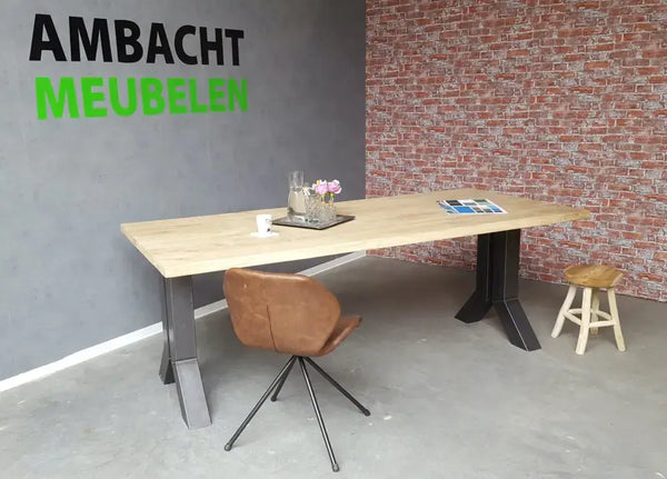 Eiken Boomstamtafel Y-model
