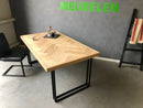 Eiken Visgraat Tafel Assen