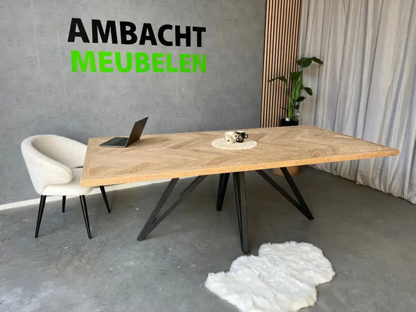 Eiken Visgraat Tafel Matrix Vlinder