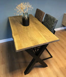 Eikenhouten Bartafel X-model