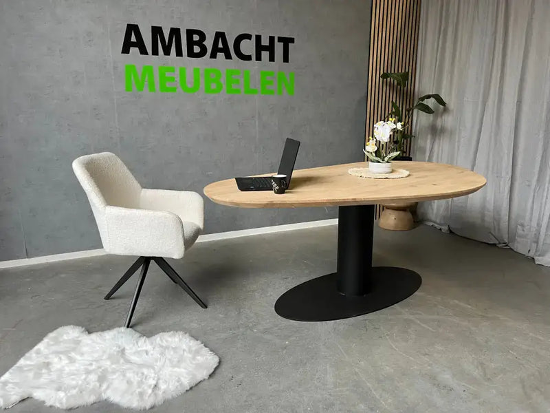 Organische Eiken Tafel Bistro Poot