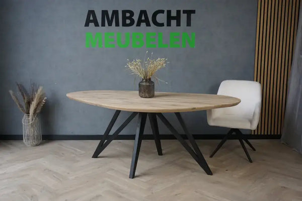 Organische Eiken Tafel Matrix Vlinderpoot