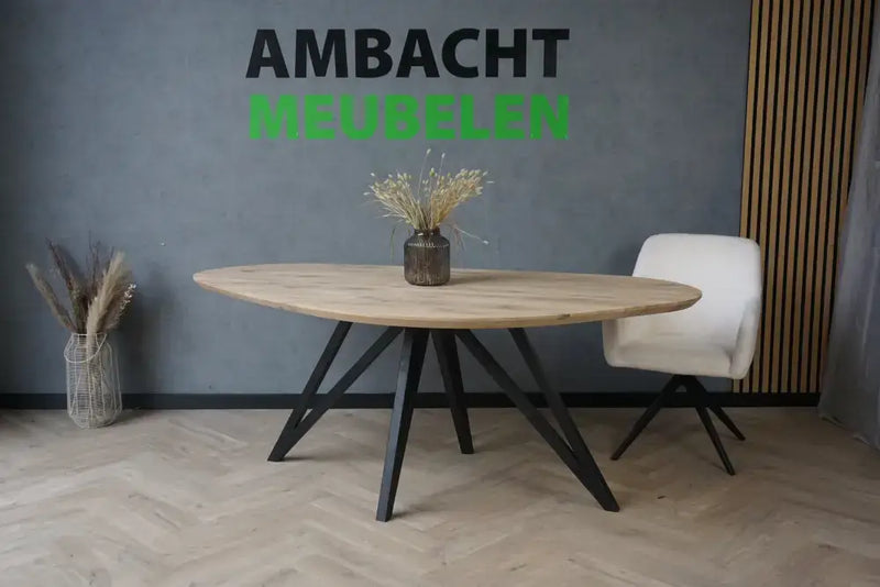 Organische Eiken Tafel Matrix Vlinderpoot