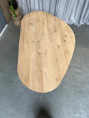 Organische Eiken Tafel X poten Inside hoge knik