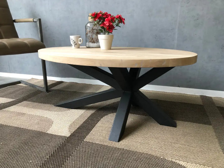 Ovale eiken salontafel Amsterdam