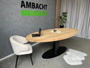 Ovale Eiken Tafel Bistro Poot Rond