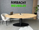 Ovale Eiken Tafel Bistro Poot Rond