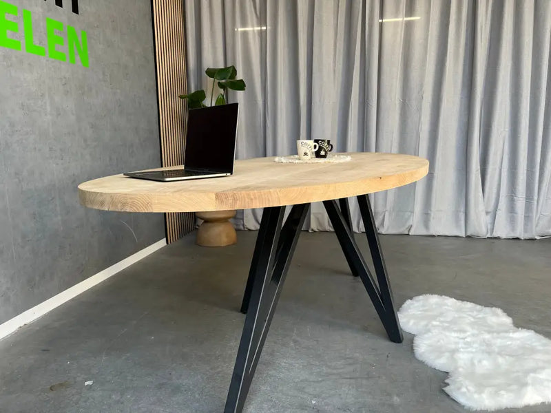 Ovale Eiken Tafel Matrix Vlinder