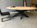 Ovale Eiken Visgraat Tafel Amsterdam