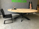 Ovale Eiken Visgraat Tafel Breda