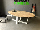Ovale Eiken Visgraat Tafel Eindhoven