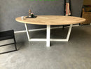 Ovale Eiken Visgraat Tafel Eindhoven