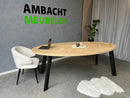 Ovale Eiken Visgraat Tafel Ovale Poten