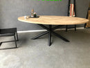 Ovale Eiken Visgraat Tafel Roosendaal