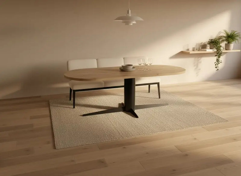 Plat Ovale Eiken Tafel Bistro Plat