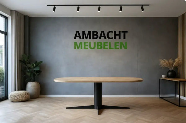 Plat Ovale Eiken Tafel Bistro Plat