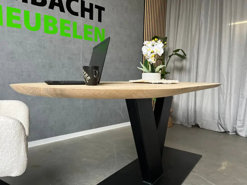 Plat Ovale Eiken Tafel Matrix 10x3