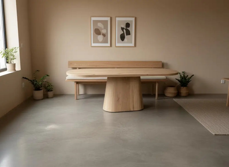 Plat Ovale Eiken Tafel Ovale Eiken Trechter