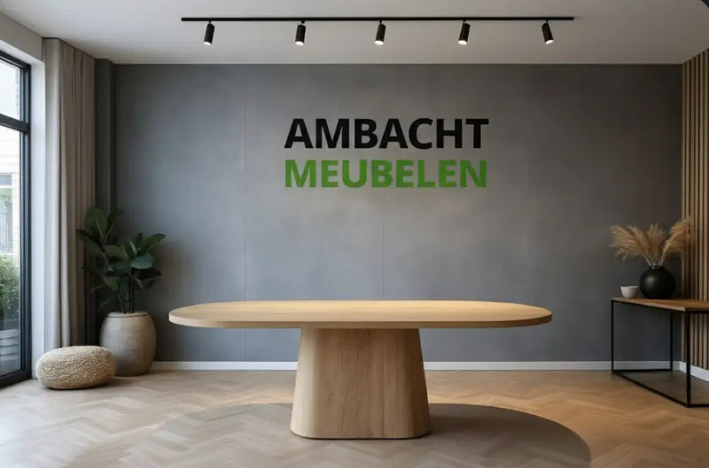 Plat Ovale Eiken Tafel Ovale Eiken Trechter