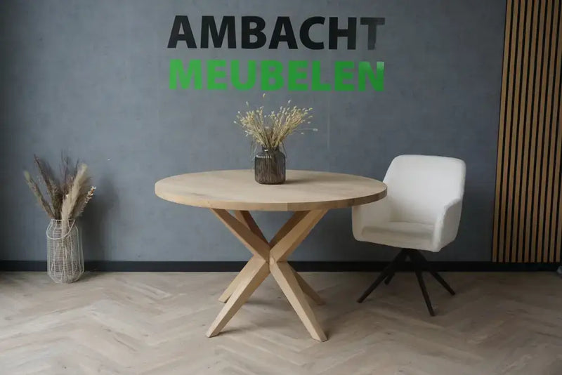 Rond Eiken Tafel Gouda