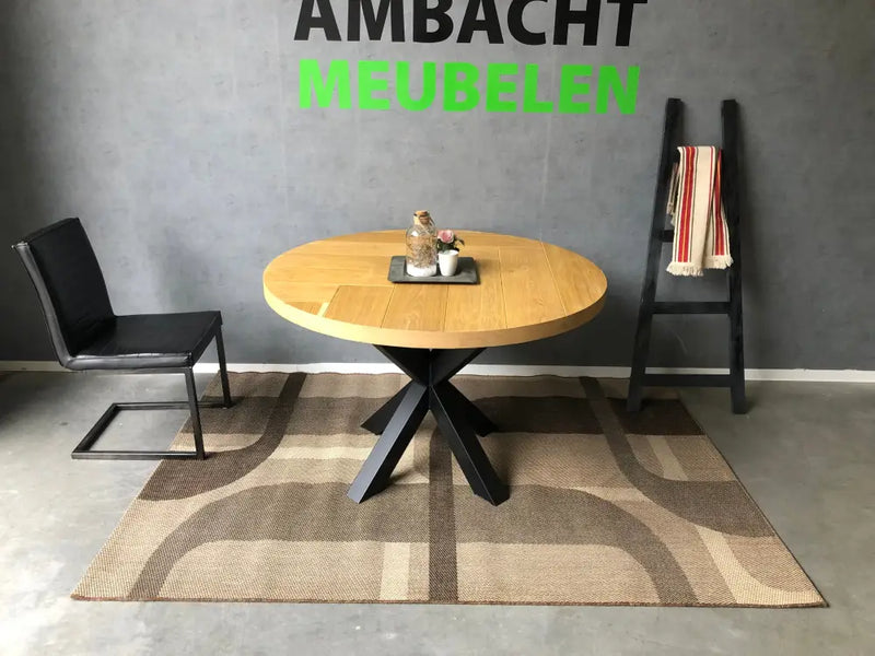 Rond Eiken Visgraat Tafel Utrecht