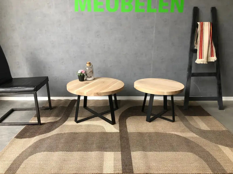 Ronde Eiken Salontafel Gouda