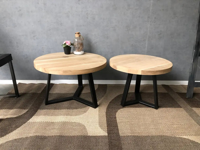 Ronde Eiken Salontafel Roosendaal