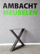 Steigerhout Doorlopende X tafel