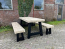 Steigerhouten Industriële Tuinset A-Model