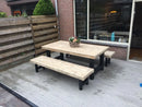 Steigerhouten Industriële Tuinset H-Model
