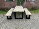 Steigerhouten Industriële Tuinset U-Model